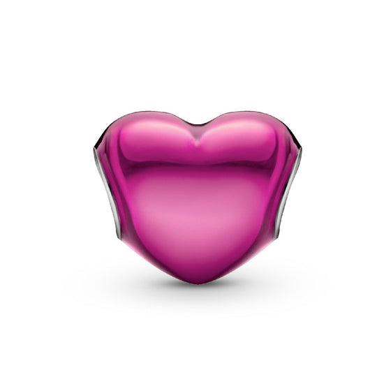 Charm Cuore Metallico Rosa 799291C03-3