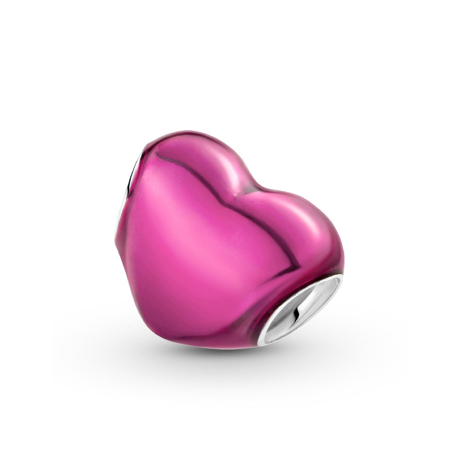 Charm Cuore Metallico Rosa 799291C03-4