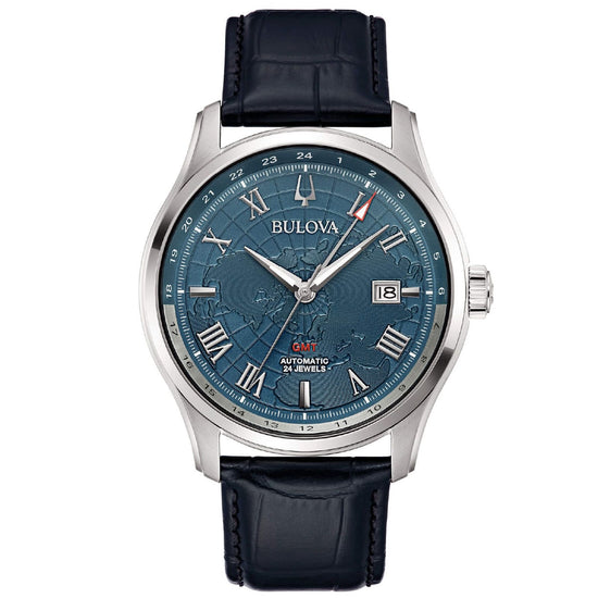Orologio automatico Bulova Wilton Gmt Automatic da uomo 96B385-1