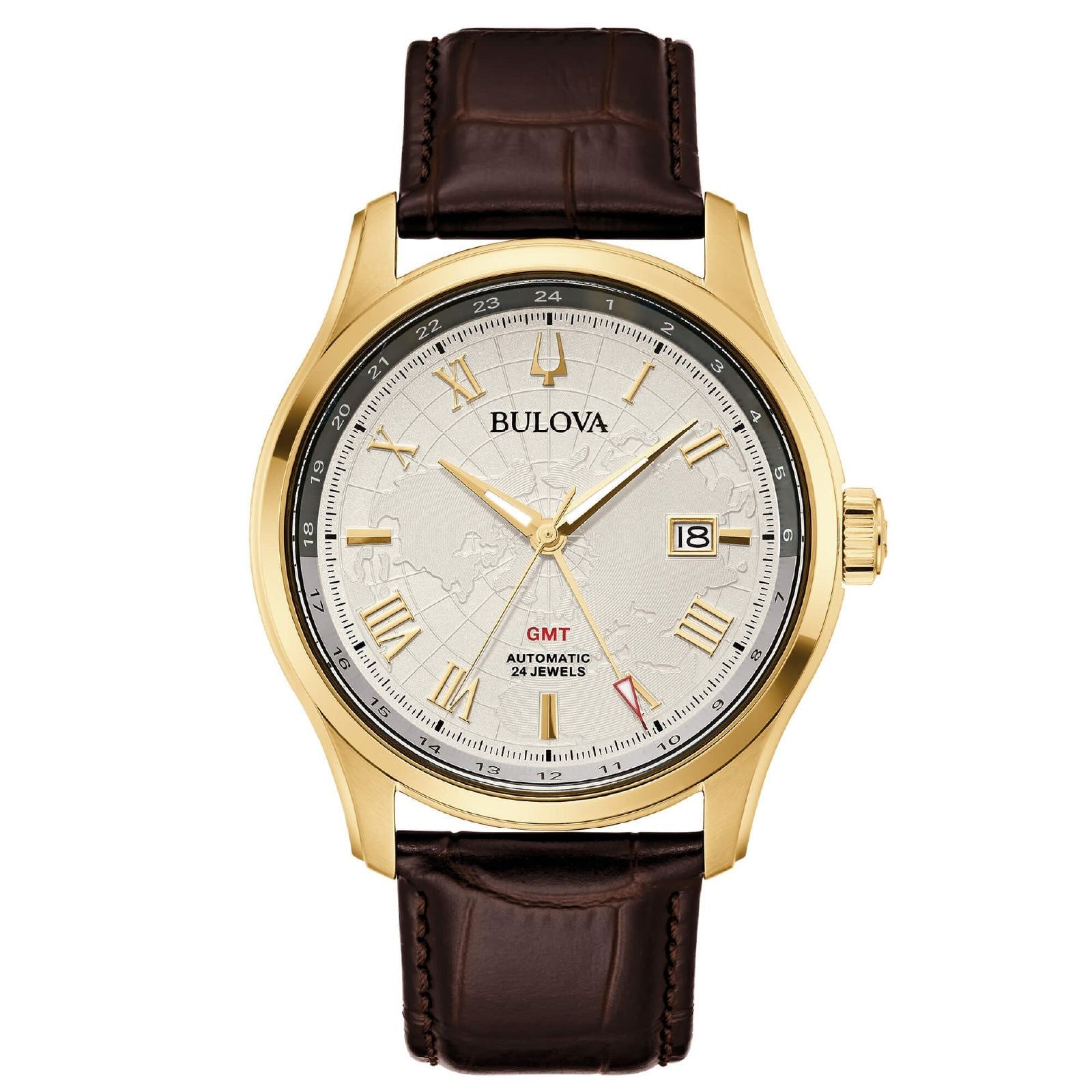 Orologio automatico Bulova Wilton Gmt Automatic da uomo 97B210-1