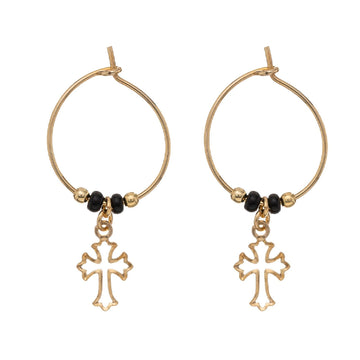 Orecchini Alisia da donna AL2505-ORO-NERO-1