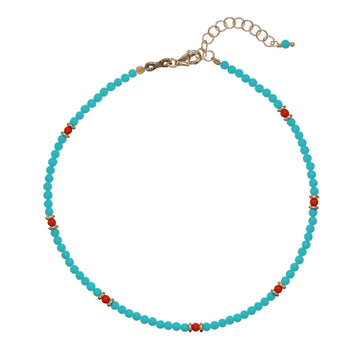 Cavigliera Alisia da donna AL3825-ORO-TURCHESECORALLO-1