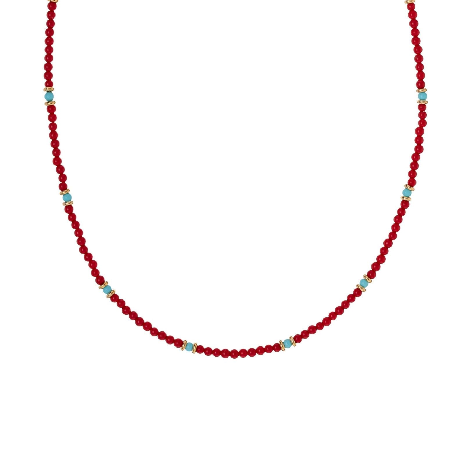 Collana Alisia da donna AL3955-ORO-CORALLOTURCHESE-1