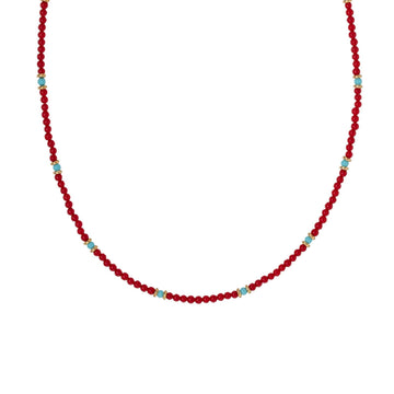 Collana Alisia da donna AL3955-ORO-CORALLOTURCHESE-1