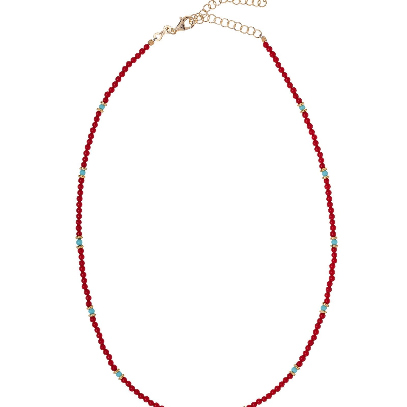 Collana Alisia da donna AL3955-ORO-CORALLOTURCHESE-2