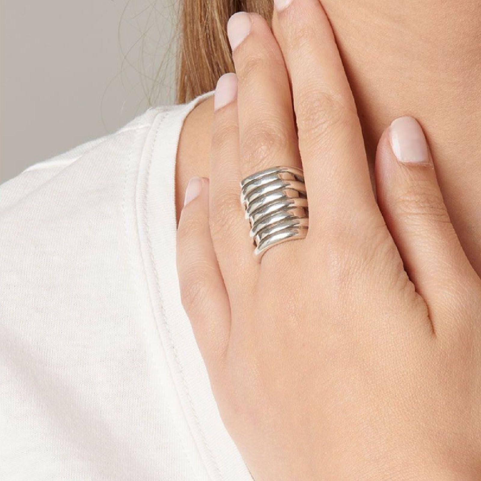Anello UNO de 50 Tornado da donna ANI0302MTL000-2