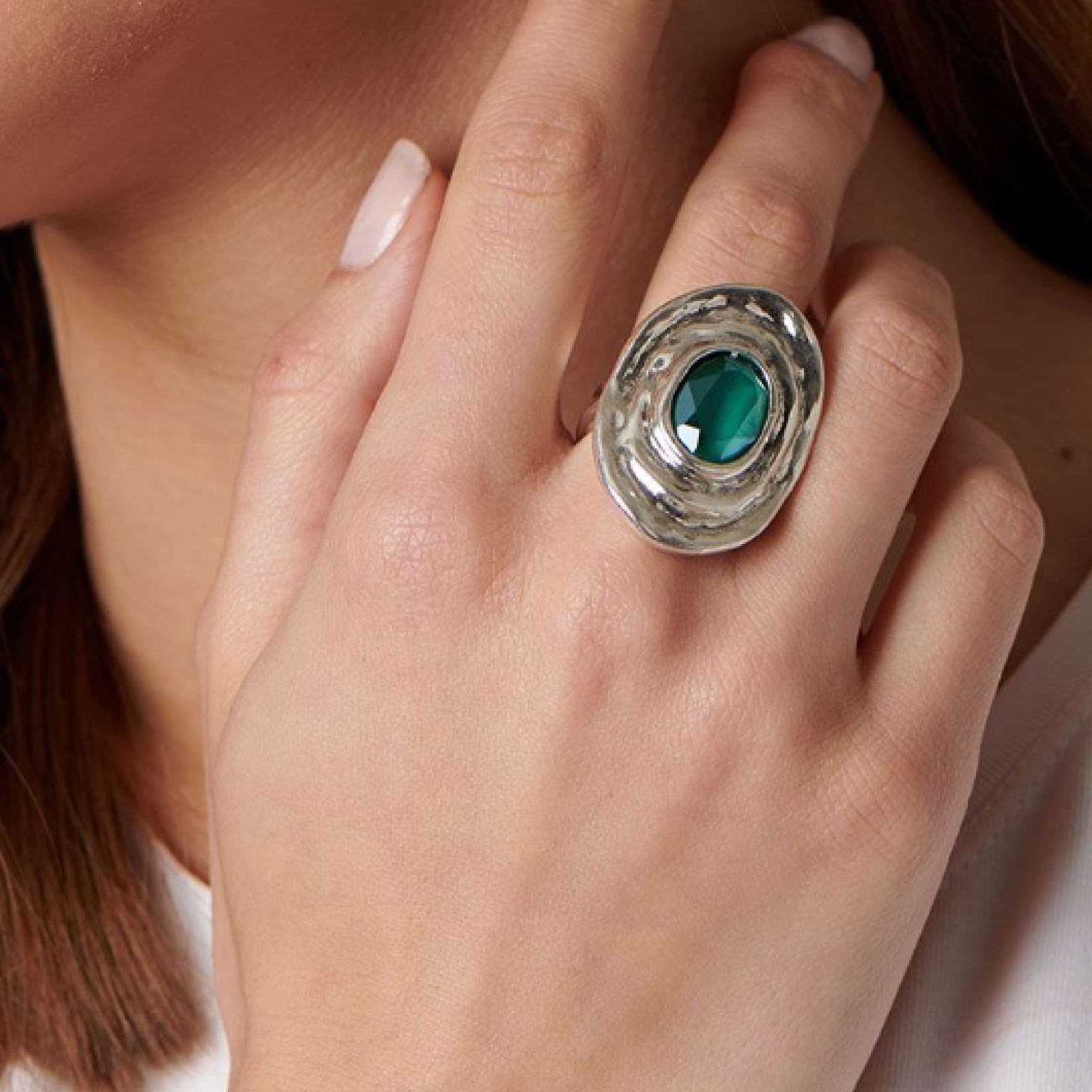 Anello UNO de 50 Teotl da donna ANI0588VRDMTL-2