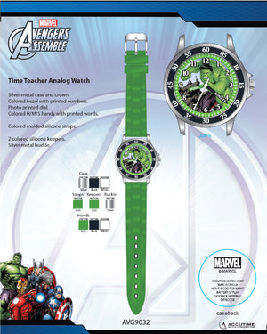 Orologio solo tempo Disney Time Teacher Avengers Hulk da bambino