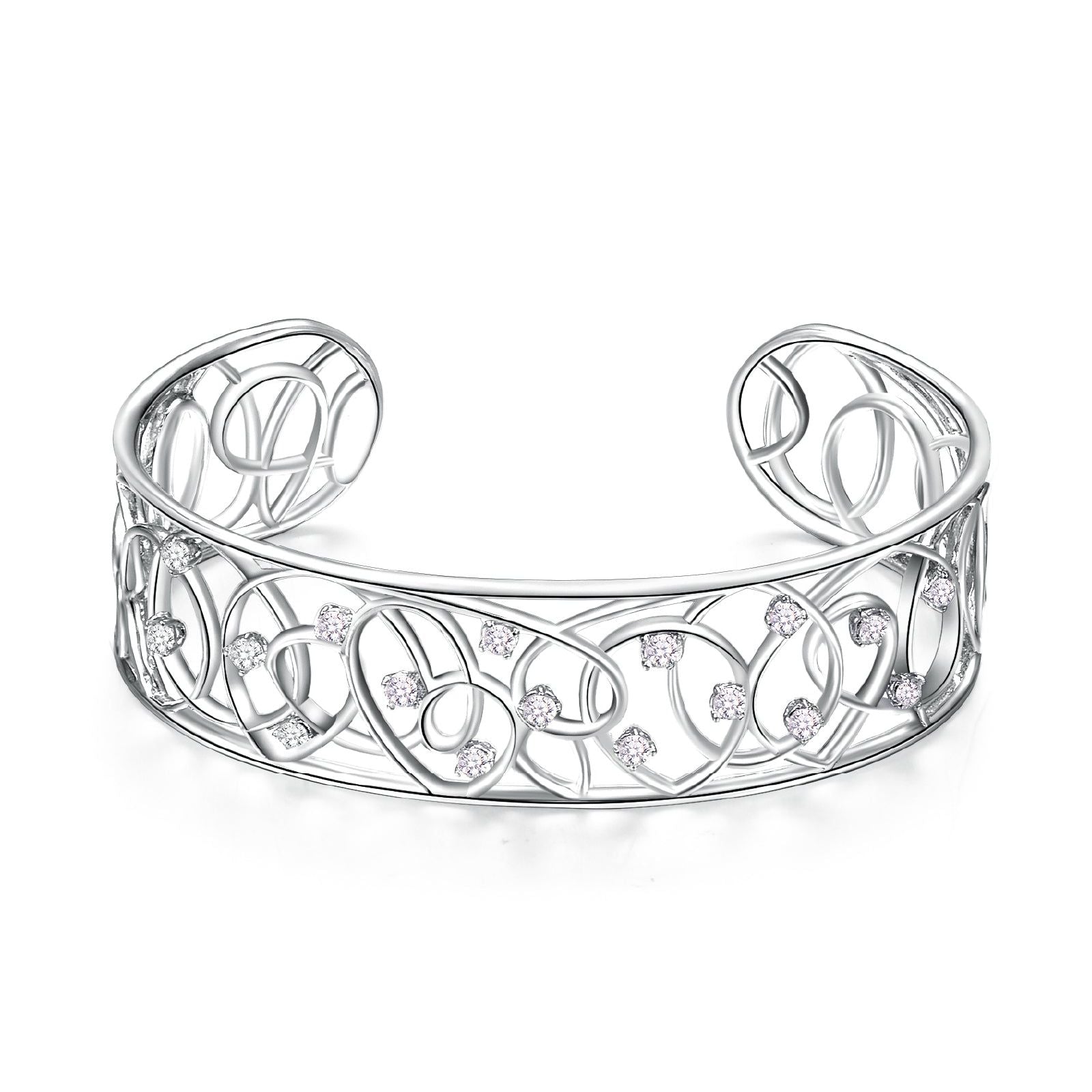 Bracciale Rigido Brosway Attitude - Ottone Rodiato E Cubic Zirconia - Diametro 60mm - Gioiello Donna Italiano