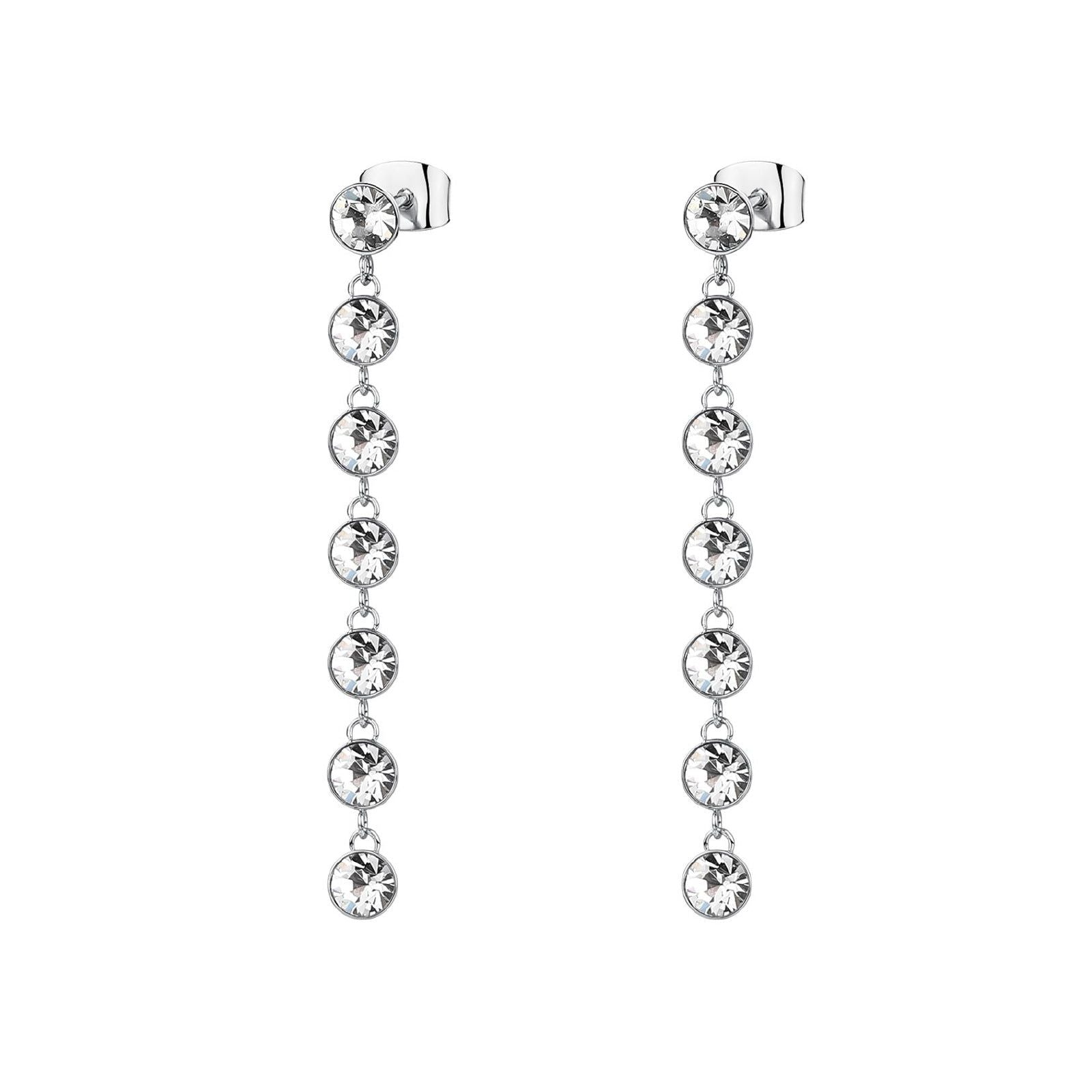Brosway Orecchini Ribbon A Cerchio In Ottone Rodiato Con Zirconi Bianchi - Donna - Regalo Di Stile
