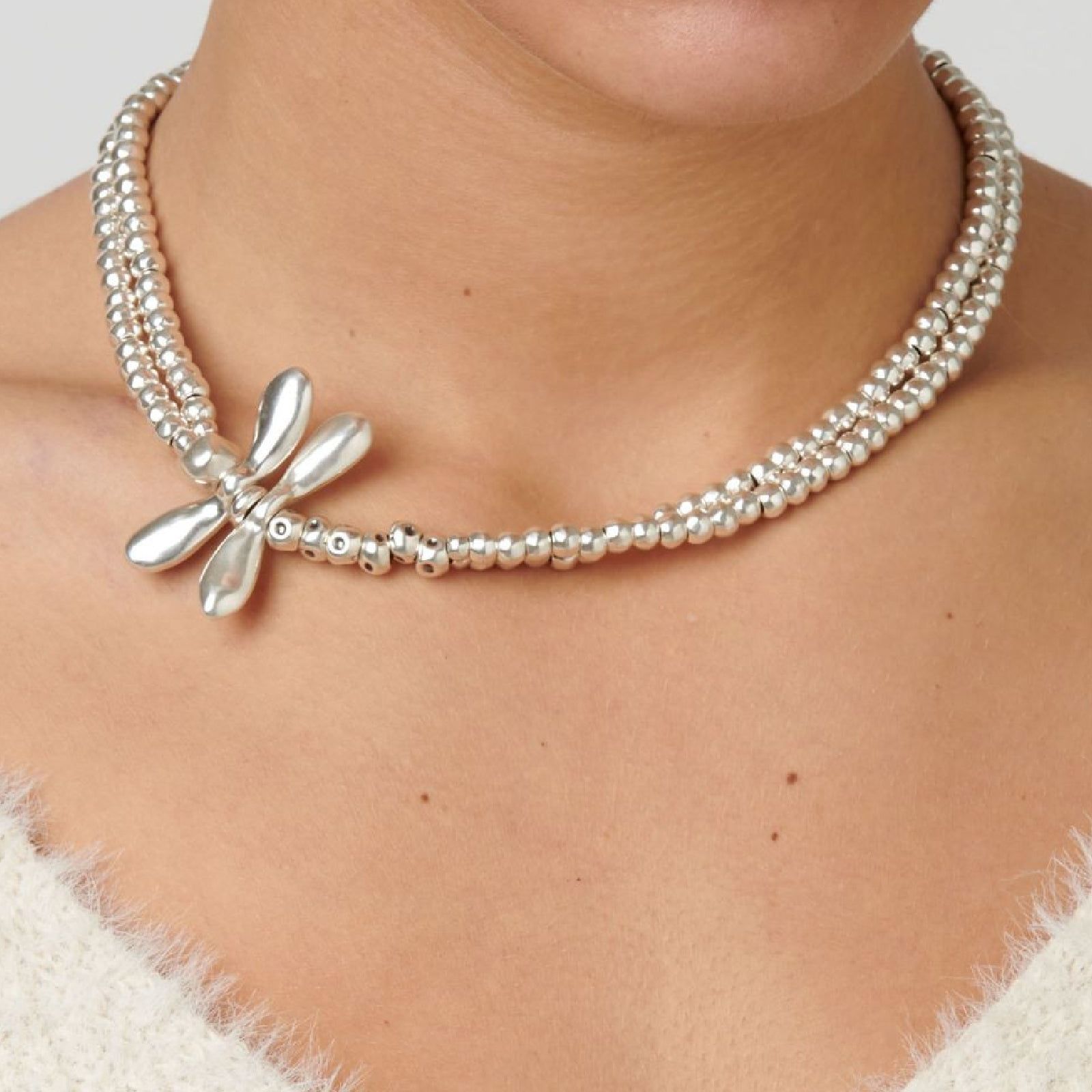 Collana UNO de 50 Little Dragon-fly da donna COL1282GRSMTL0U-4