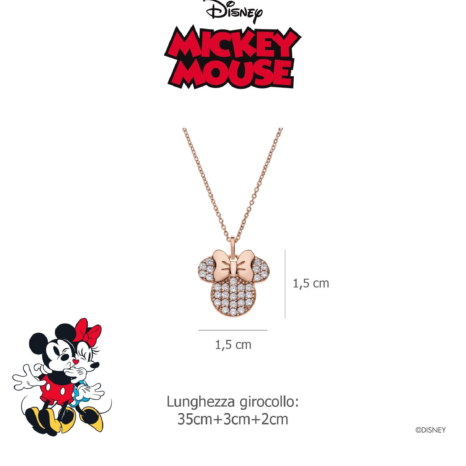 Collana Disney Preziosi Mickey Mouse da donna e da bambina CS00006PZWL-P-CS-2