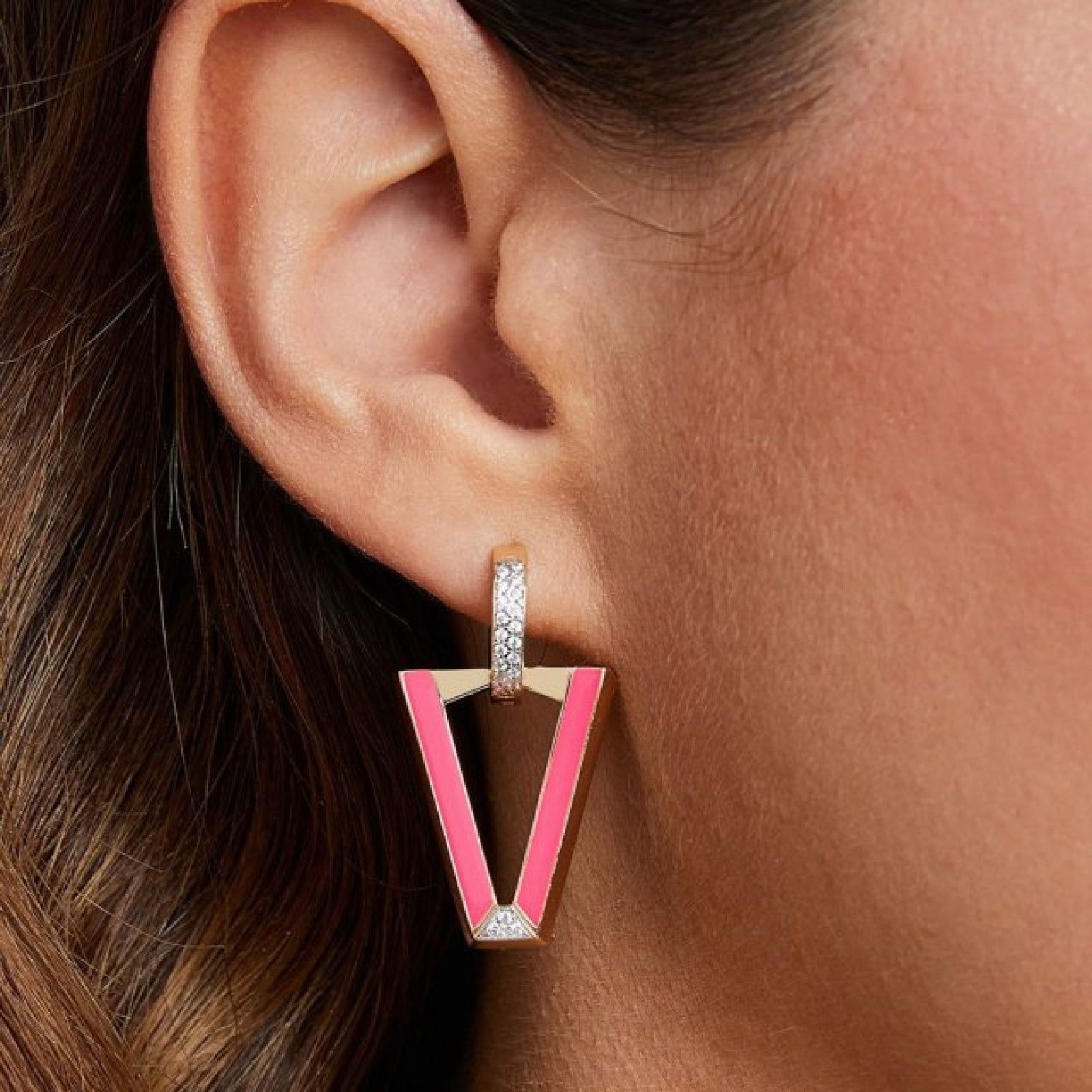 Orecchino singolo Valentina Ferragni Uali Fucsia da donna DVF-OR-LU2-3