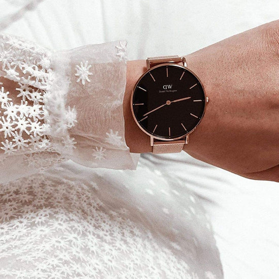 Orologio Solo tempo Daniel Wellington Petite Evergold da donna DW00100347-1