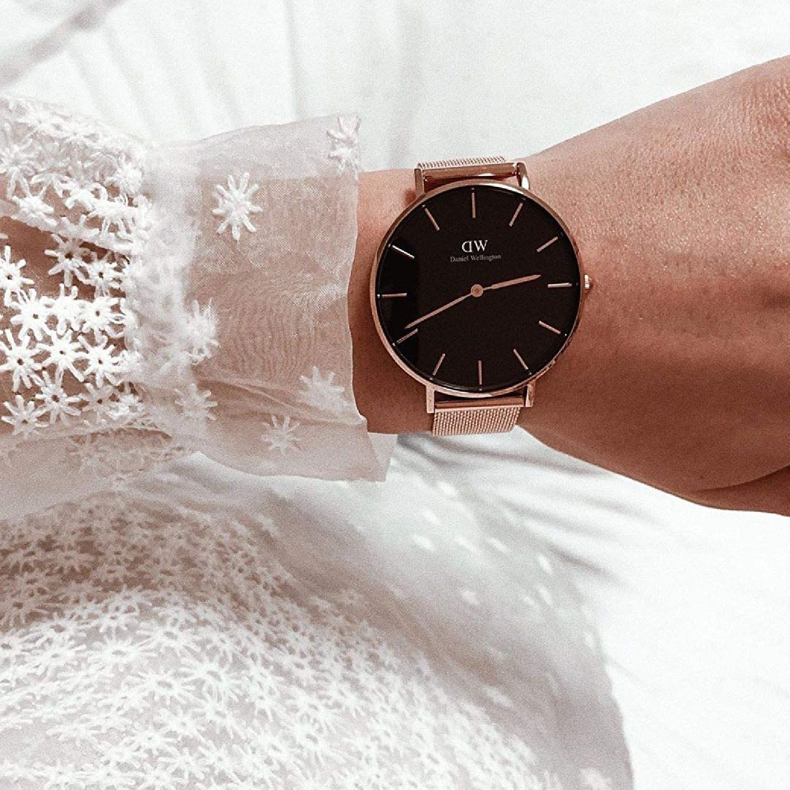 Orologio Solo tempo Daniel Wellington Petite Evergold da donna DW00100347-1