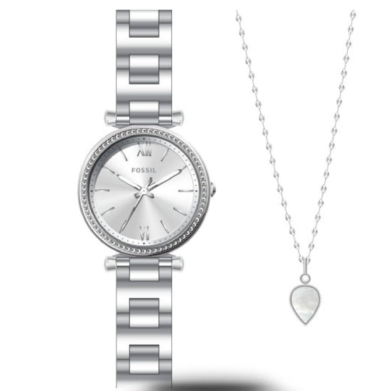 Cofanetto Orologio solo tempo Fossil Carlie da donna ES5250SET-1