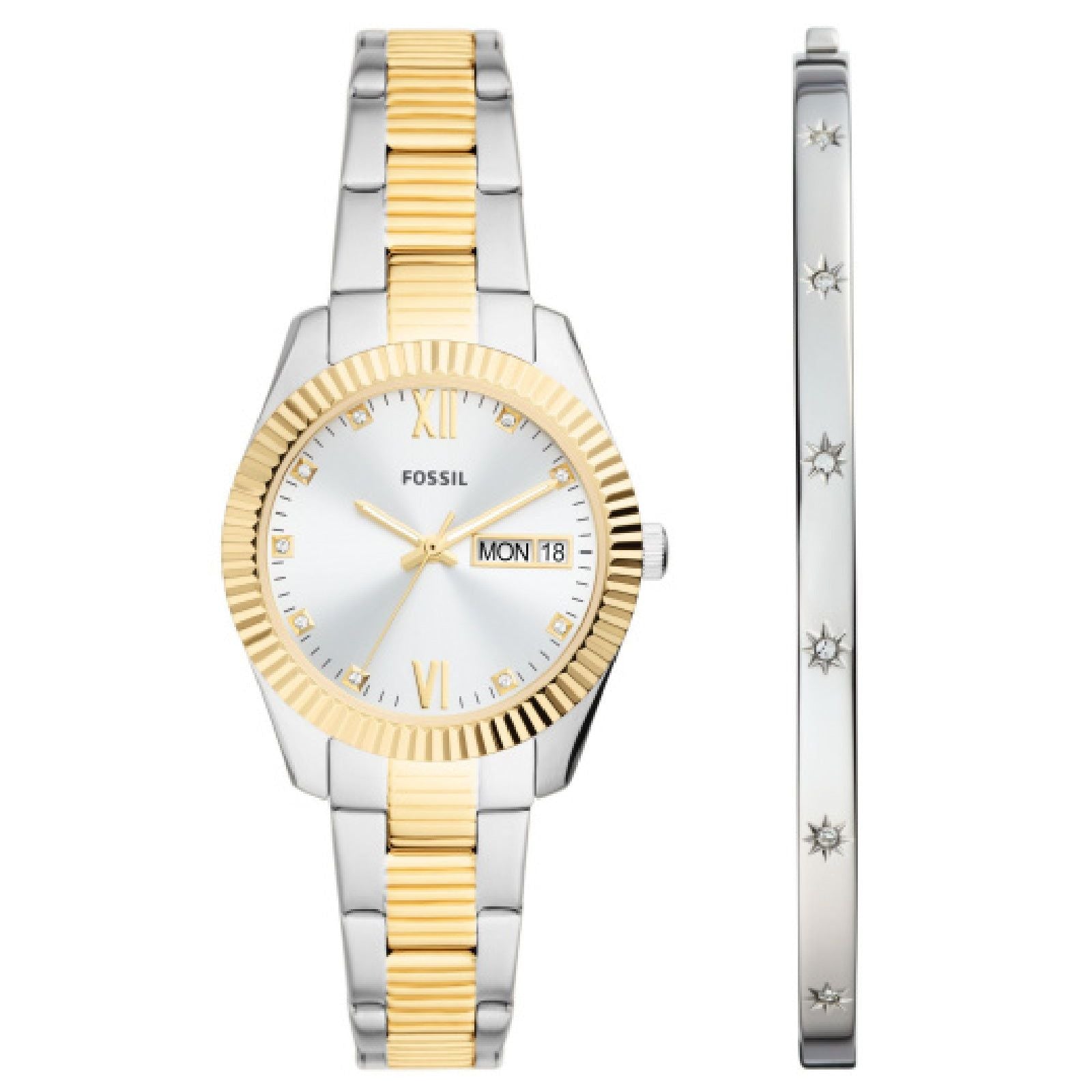 Cofanetto orologio solo tempo Fossil Scarlette da donna ES5253SET-1