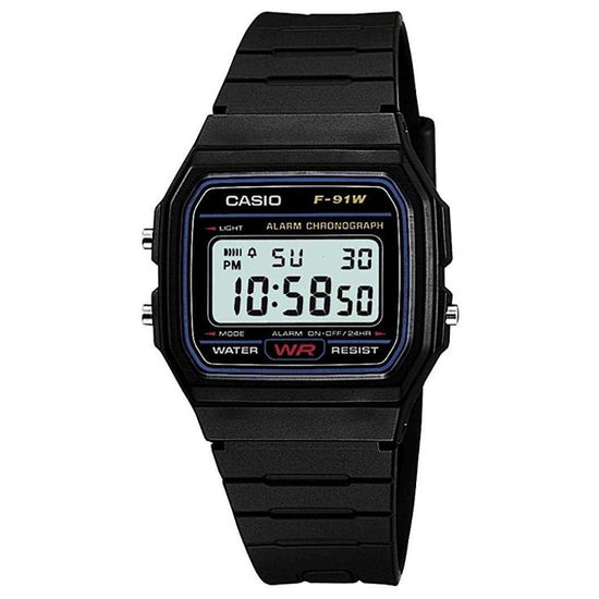 Orologio digitale e crono Casio Collection unisex F-91W-1YER-1