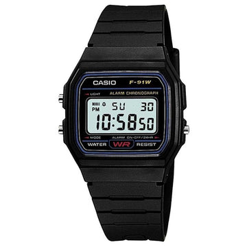 Orologio digitale e crono Casio Collection unisex F-91W-1YER-1