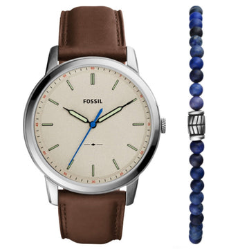 Cofanetto Orologio solo tempo Fossil The Minimalist 3H da uomo FS5966SET-1
