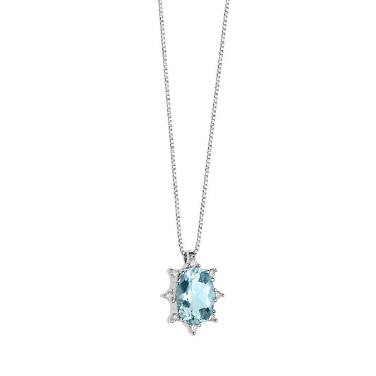 Collana Comete Azzurra da donna GLQ269-2