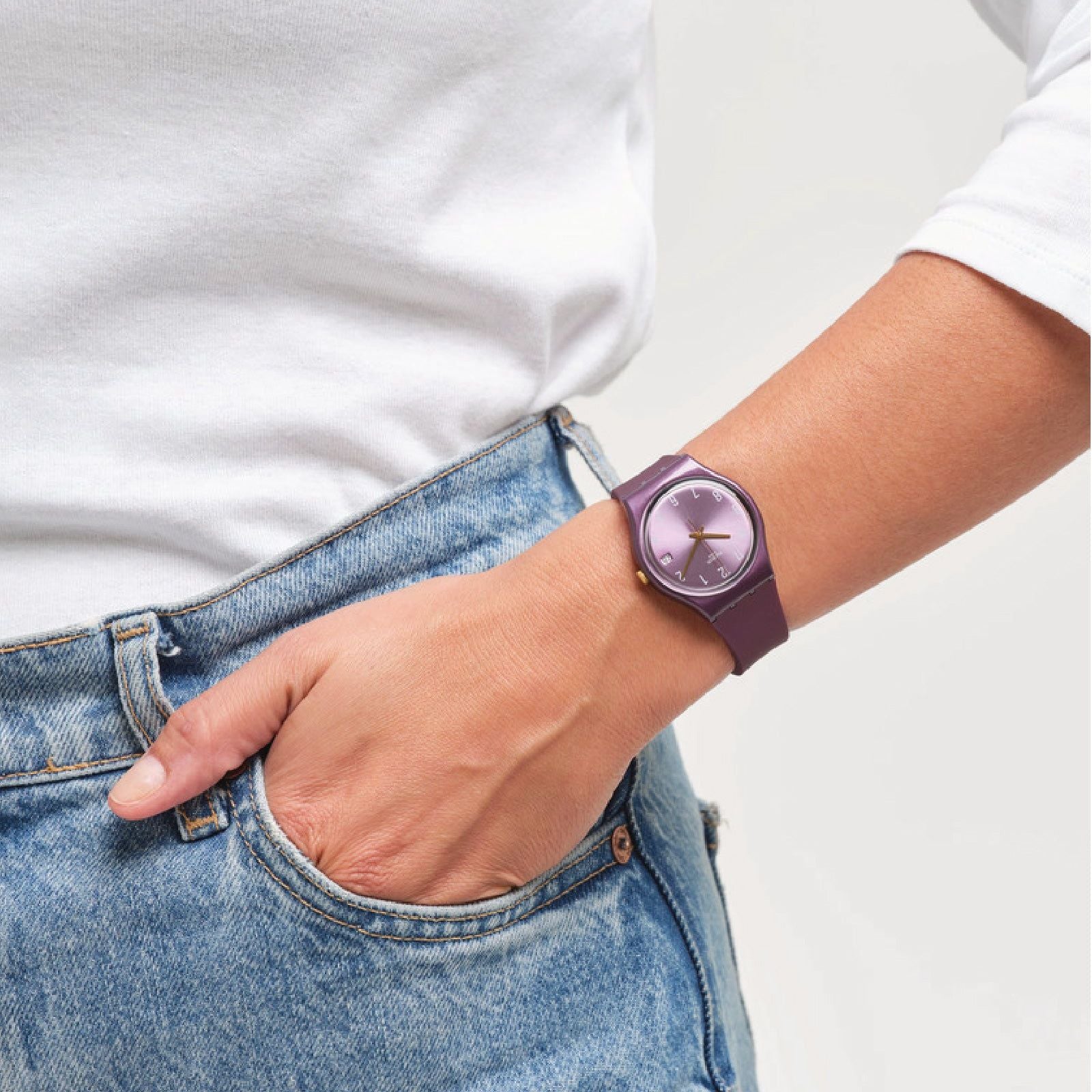 Orologio solo tempo Swatch Monthly Drops da donna GV403-3