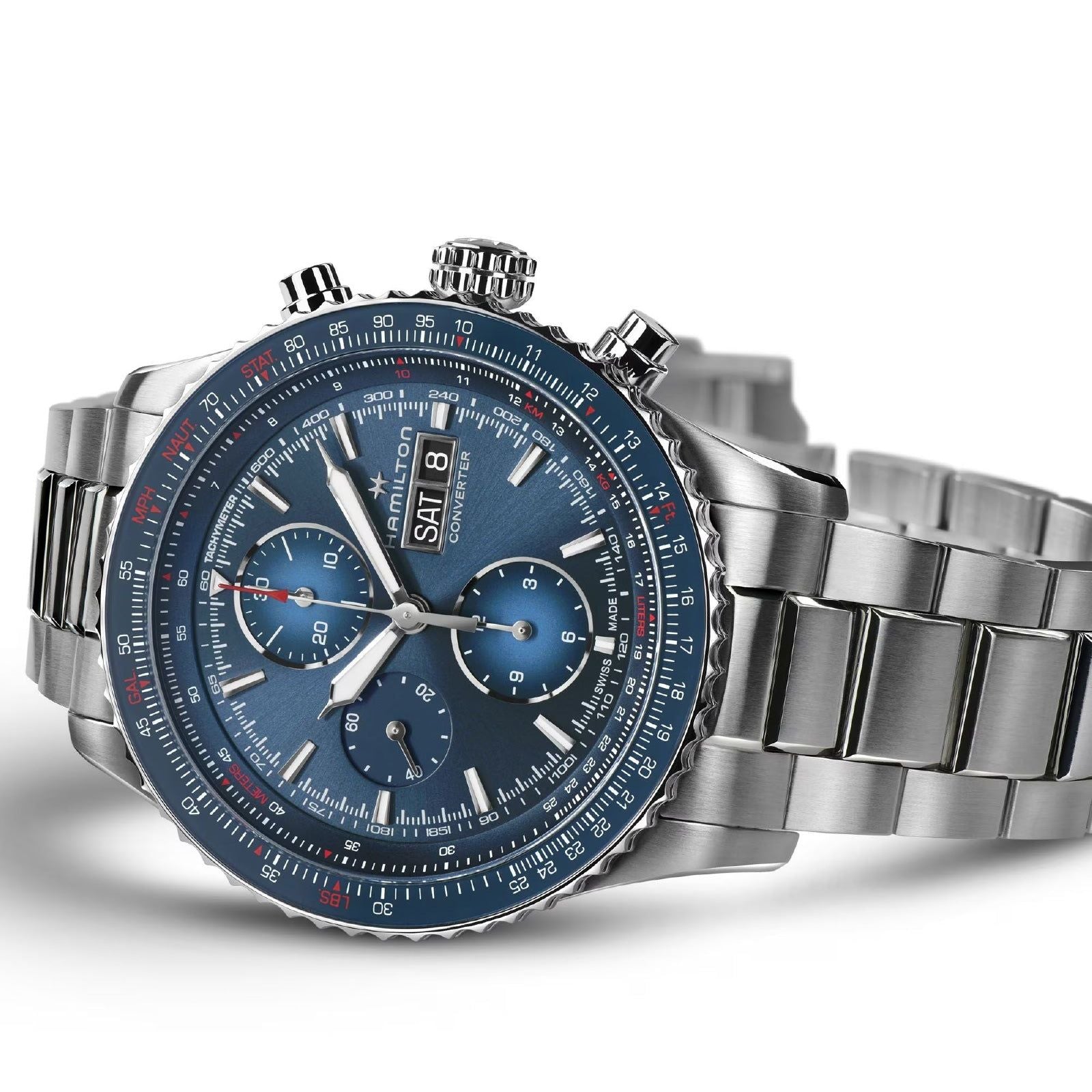 Orologio cronografo Hamilton Khaki Aviation da uomo H76746140-3