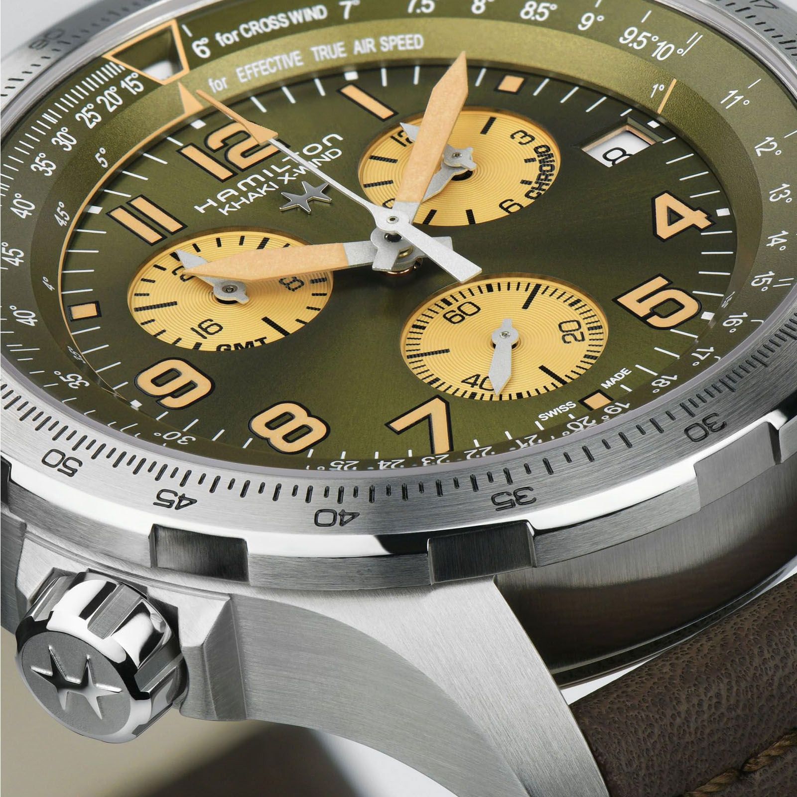 Orologio crono Hamilton Khaki Aviation da uomo H77932560-4