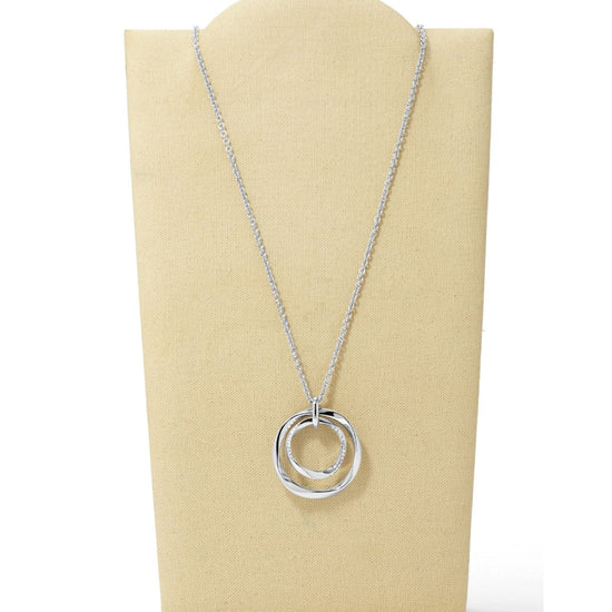 Fossil Set Gioielli Donna – Collana Con Ciondolo E Orecchini A Mezzaluna In Acciaio Inossidabile E Vetro, Colore Argento