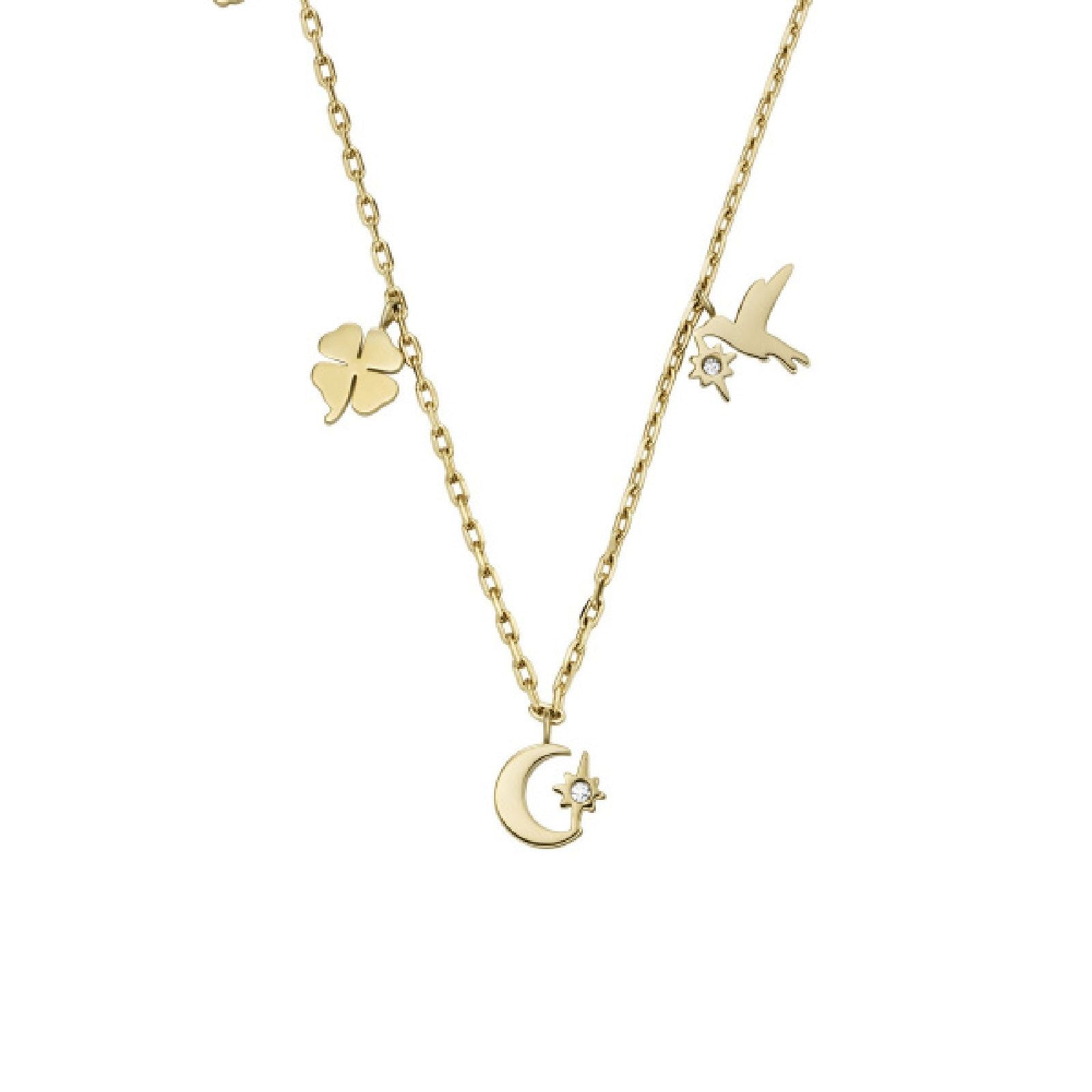 Collana Fossil Sutton Golden Icons da donna JF04120710-1