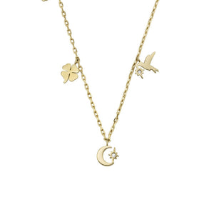 Collana Fossil Sutton Golden Icons da donna