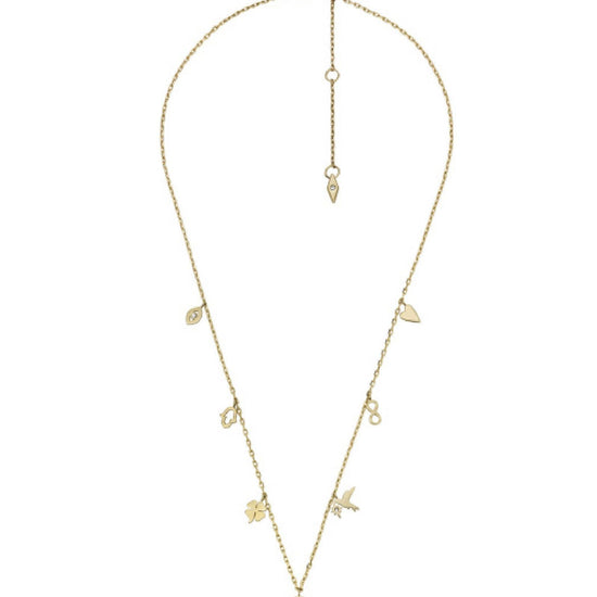 Collana Fossil Sutton Golden Icons da donna JF04120710-2