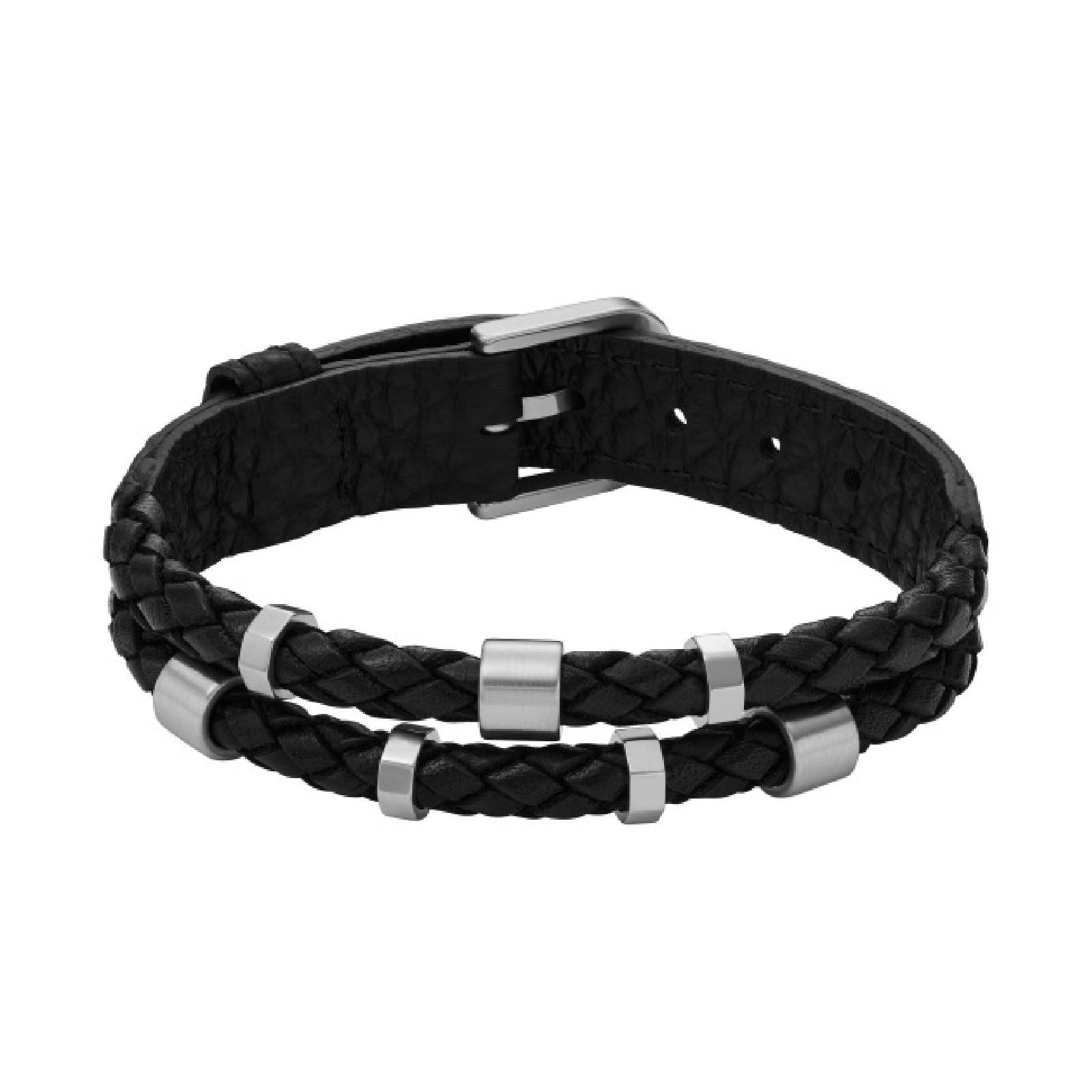 Bracciale Fossil Leather Essentials da uomo JF04473040-1