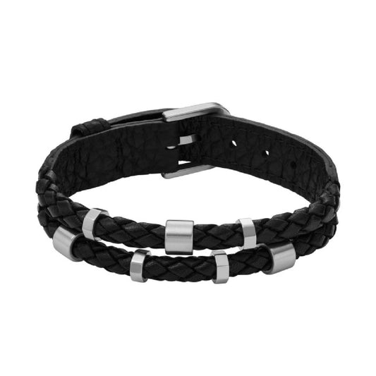 Bracciale Fossil Leather Essentials da uomo JF04473040-1