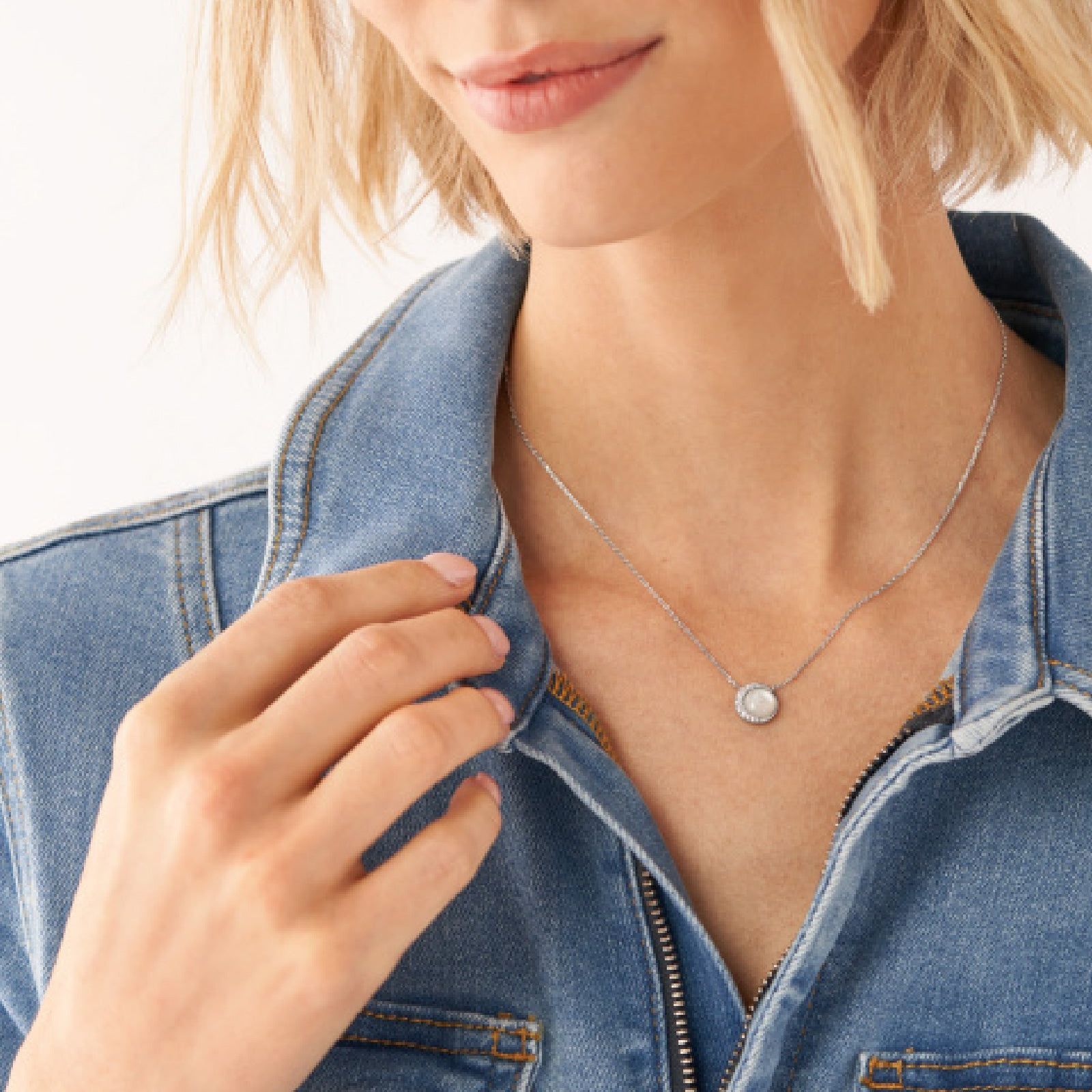 Collana Fossil Argento Sterling da donna JFS00579040-3