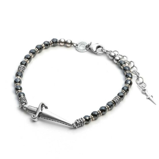Bracciale Cesare Paciotti Rosary Hematite da uomo JPBR1668V-1