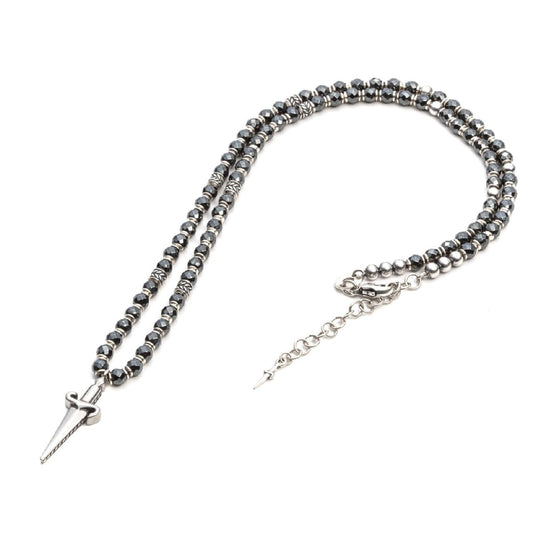 Collana Cesare Paciotti Rosary Hematite da uomo JPCL1667V-1