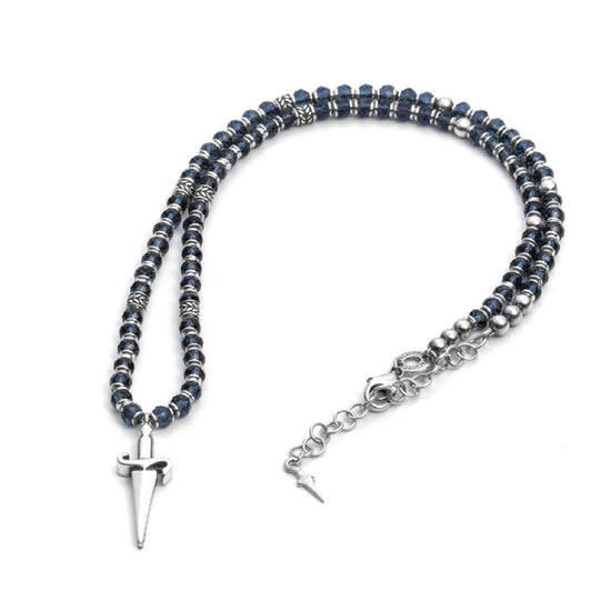 Collana Cesare Paciotti Rosary Blu da uomo JPCL1669V-1