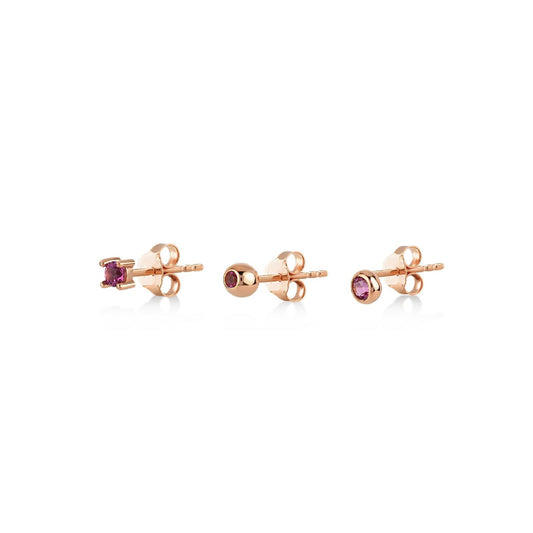 Set di orecchini Kurshuni Solitaire da donna KA206-3Y0RS-1