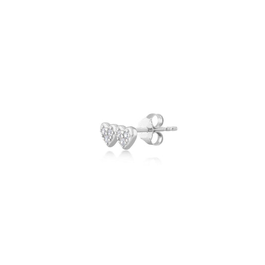 Mono orecchino Kurshuni Twin Heart da donna KR794-300SP-1
