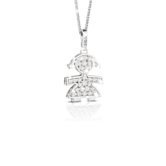 Collana leBebé I Pavè da donna in oro bianco LBB026-1