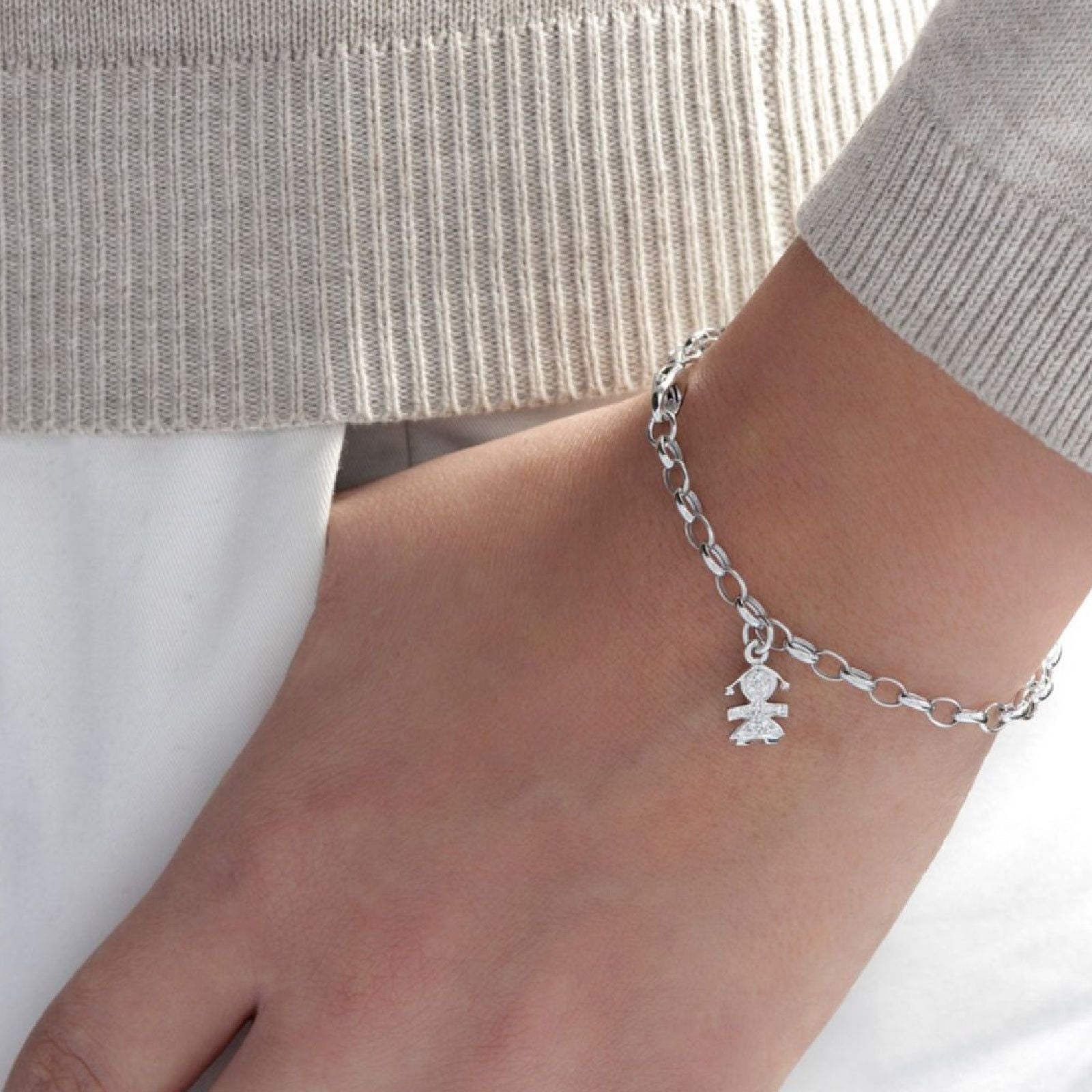Bracciale leBebé I Pavè da donna in oro bianco LBB073-2