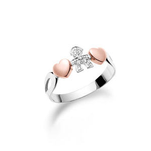 Anello leBebé I Girocuore da donna e bambine in oro rosa e oro bianco LBB111-14