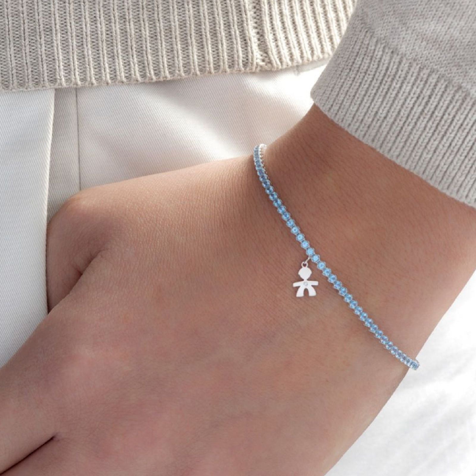 Bracciale leBebé I Pavè da donna in oro bianco LBB130-2