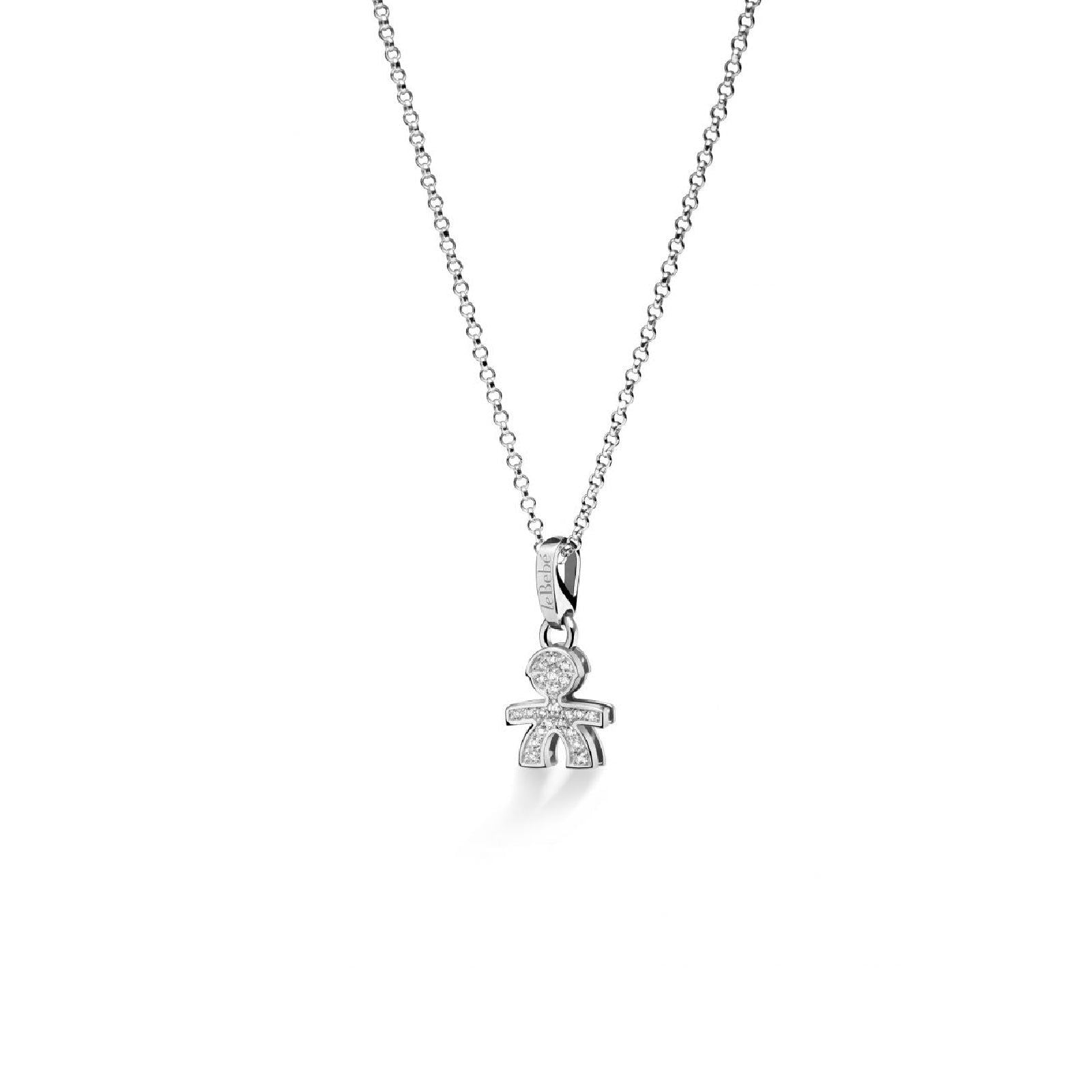 Collana leBebé I Pavè da donna in oro bianco LBB153-3