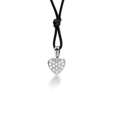 Ciondolo leBebé I Pavé Piccoli da donna e bambina Collana in oro bianco LBB541C-1