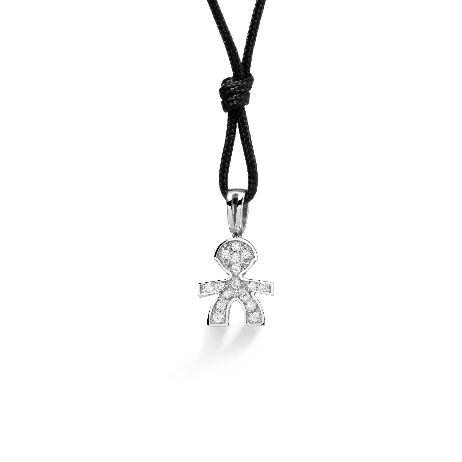 Ciondolo leBebé I Pavé Piccoli da donna e bambina Collana in oro bianco LBB542M-1
