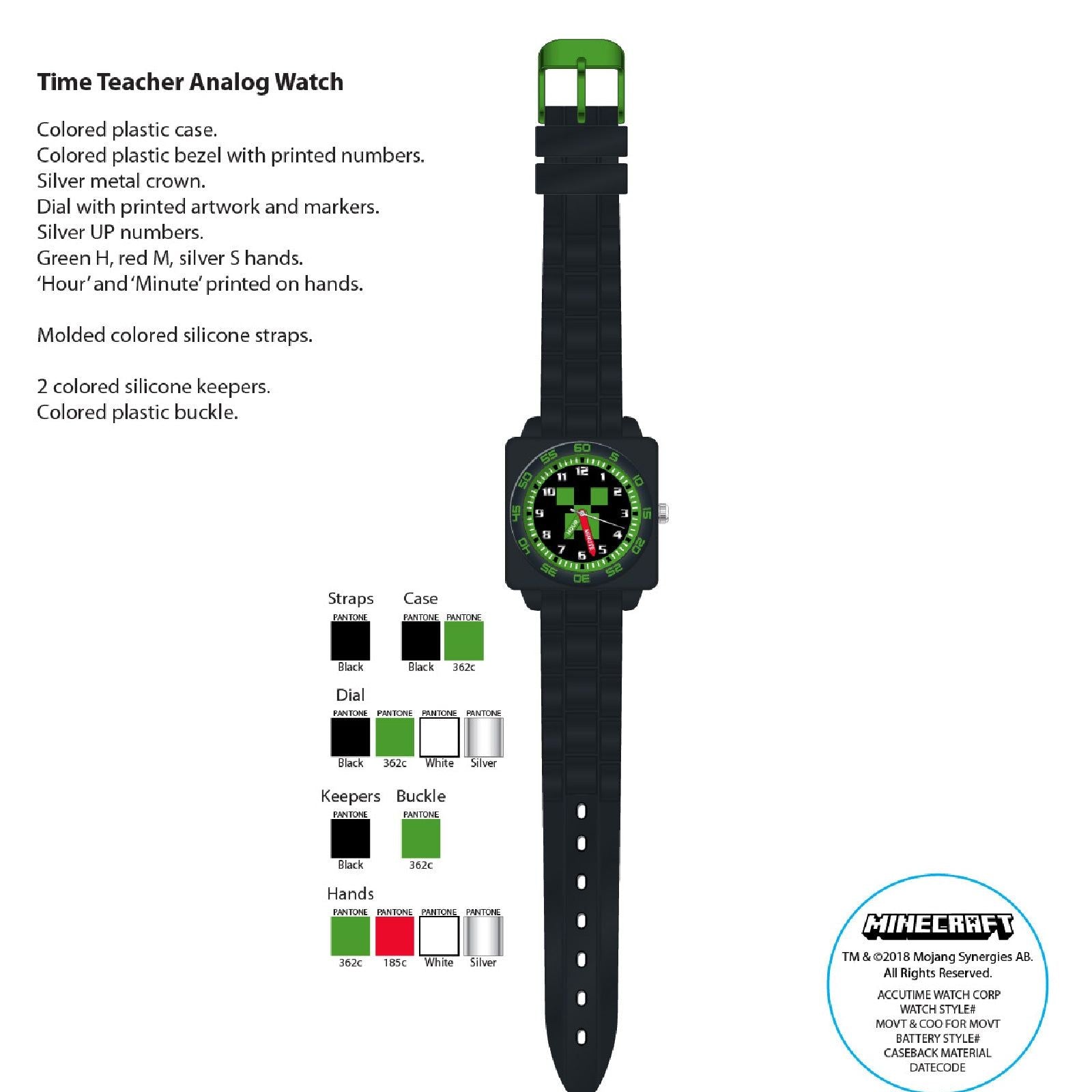 Orologio solo tempo Disney Time Teacher Minecraft da bambino MIN9011-3