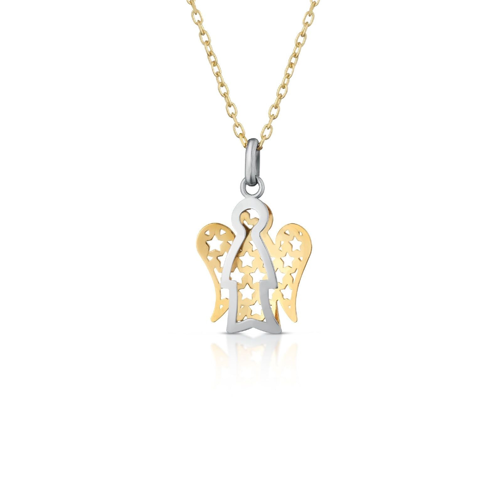 LES PETITS ♡ COLLANA BIMBO E CUORE ORO GIALLO E DIAMANTE LBB730 – Zerrillo preziosi