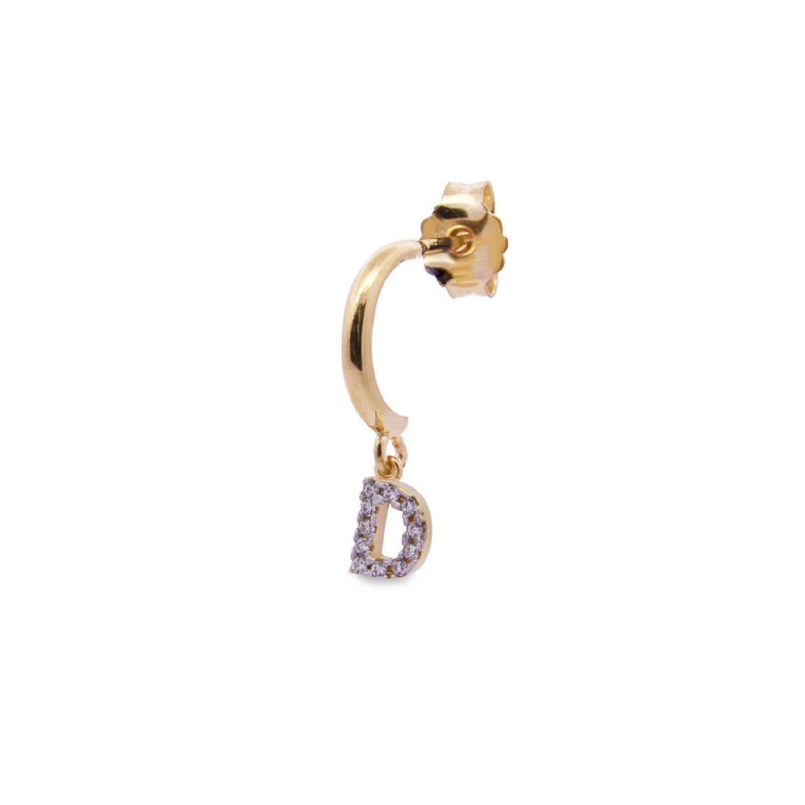 Mono Orecchino Rue Des Mille Stardust Classic da donna ORZ-011-CERC-INIZ-AU-D-1